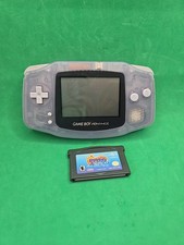 Nintendo GameBoy Advance GBA Clear Glacier  Console AGB-001 W/ Spyro Game Tested