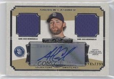2013 Museum Collection Signature Swatches Dual Relics Andrew Cashner Auto 2gw