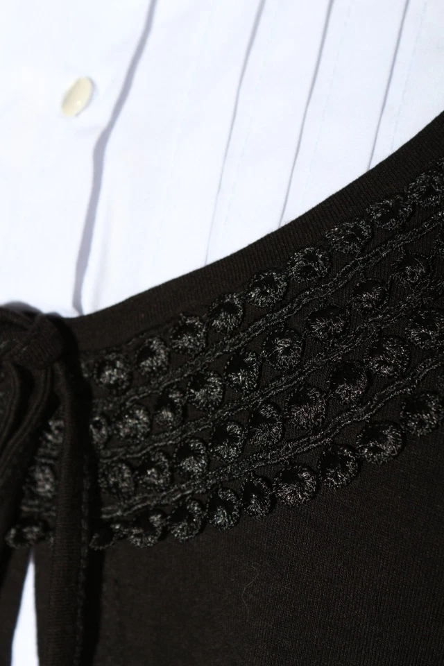 CANDA Strick Twin Set Damen Twin Set Gr. DE 50 braun-weiß Casual-Look - Bild 4 von 4