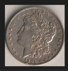 1901 MORGAN Silver Dollar tough date XF