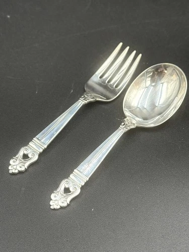 ROYAL DANISH BY INTERNATIONAL SILVER STERLING SILVER 2- PC BABY SET NO MONOGRAM