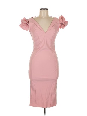 NWT Chiara Boni La Petite Robe Women Pink Cocktail Dress 8 Petites