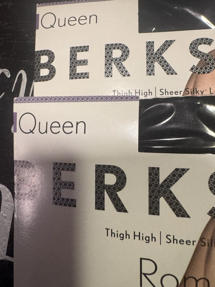 TWO Black Berkshire  Romantic Lace Top Thigh High Hose Style#1363 Queen 1 NWT - Image 4 of 4