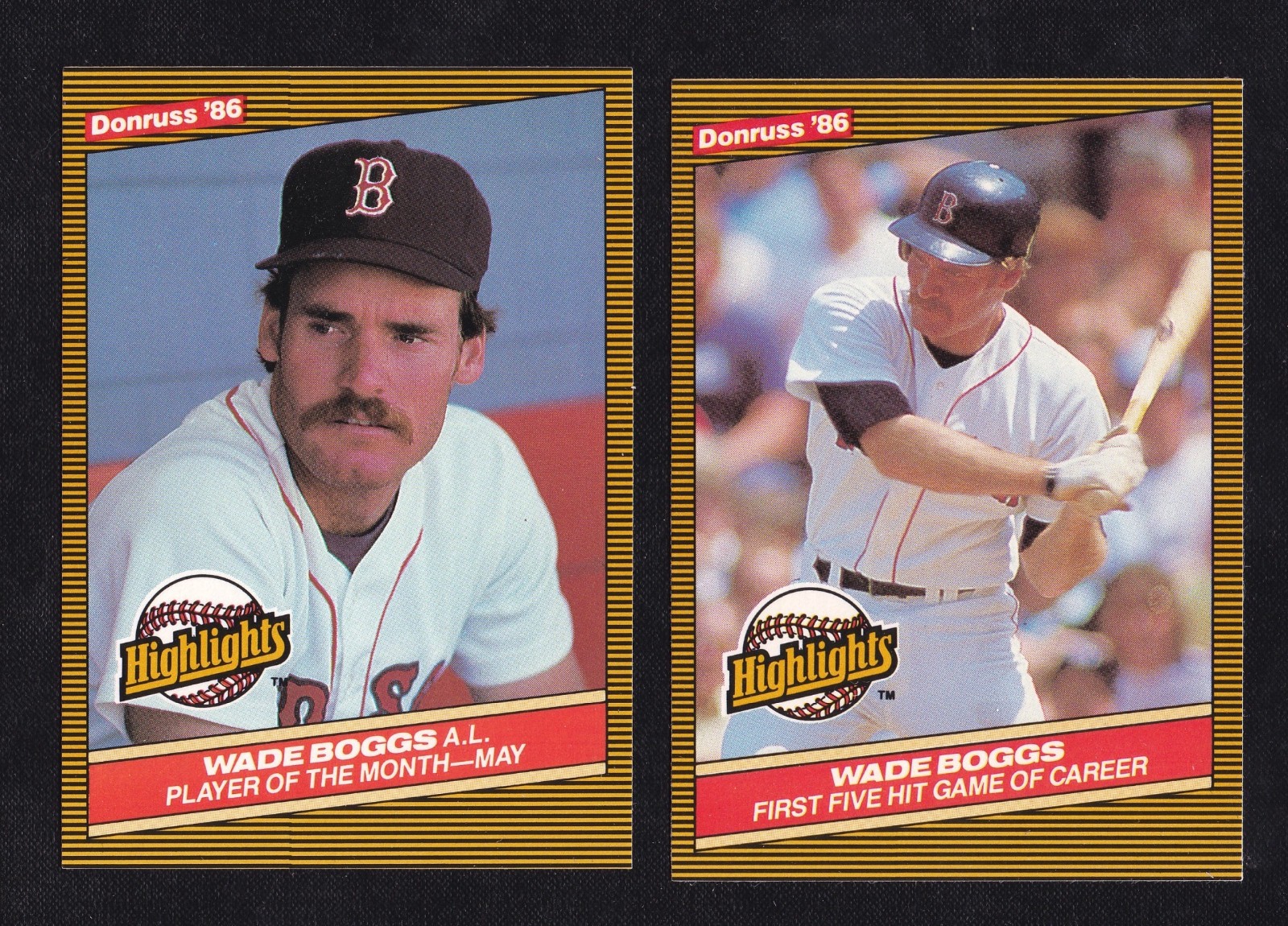 Wade Boggs #13 Baseball Cards 1986 Donruss Highlights trading card — raw and PSA graded price guide
