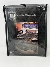 Disney The Haunted Mansion Metallic Tablecloth 84 x 60 In Reversible NWT