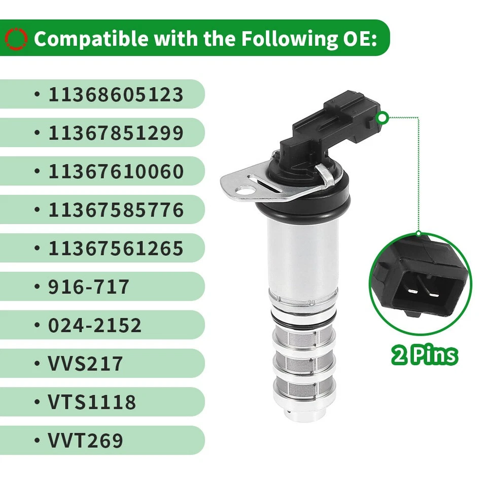 4X VANOS VVT solenoide de distribución variable para 09 BMW 750Li 2014 BMW X5 2013 BMW 550i Foto 2 de 4