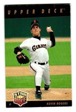 1993 Upper Deck #8 Kevin Rogers Star Rookie San Francisco Giants Baseball Card. rookie card picture
