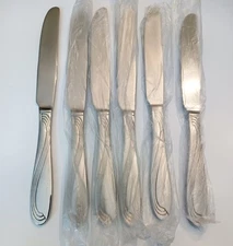 (6) NEW Oneida CRESTA Stainless Dinner Knives~China~Free Shipping