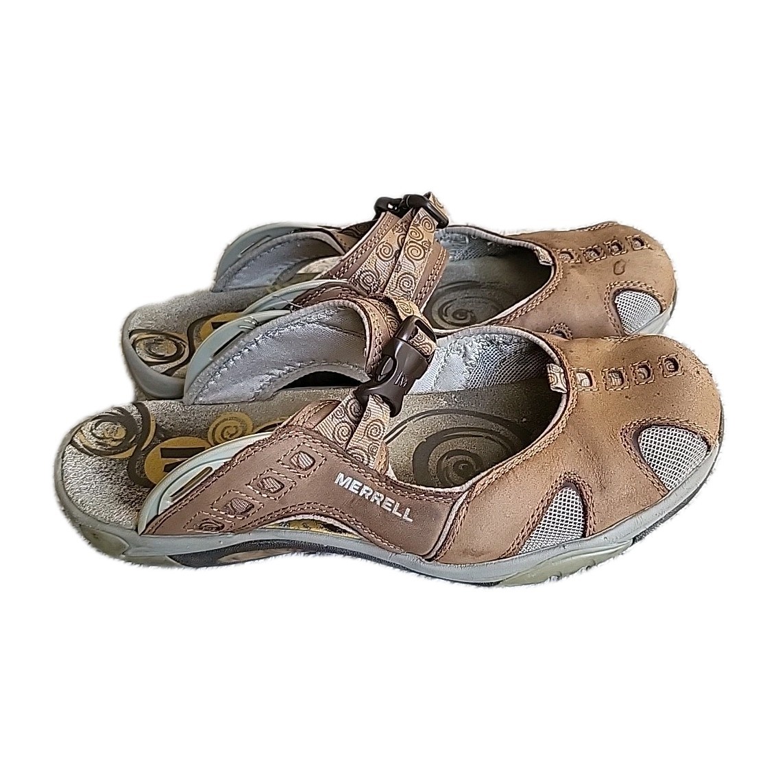 Merrell Siren Ginger Brindle Sandals Womens 10W Brown Leather Hiking Walking