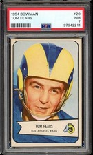 1954 Bowman Football #20 Tom Fears PSA 7
