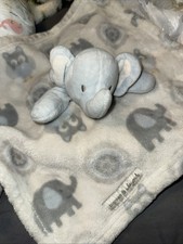 Lovey Blue Elephant Security Blankets Beyond Fleece SOFT Baby Toy Security