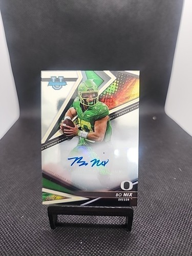 Bo Nix (AUTO) 2022 Bowman Best Chrome U. 🏈 OREGON DUCKS/DENVER BRONCOS QB