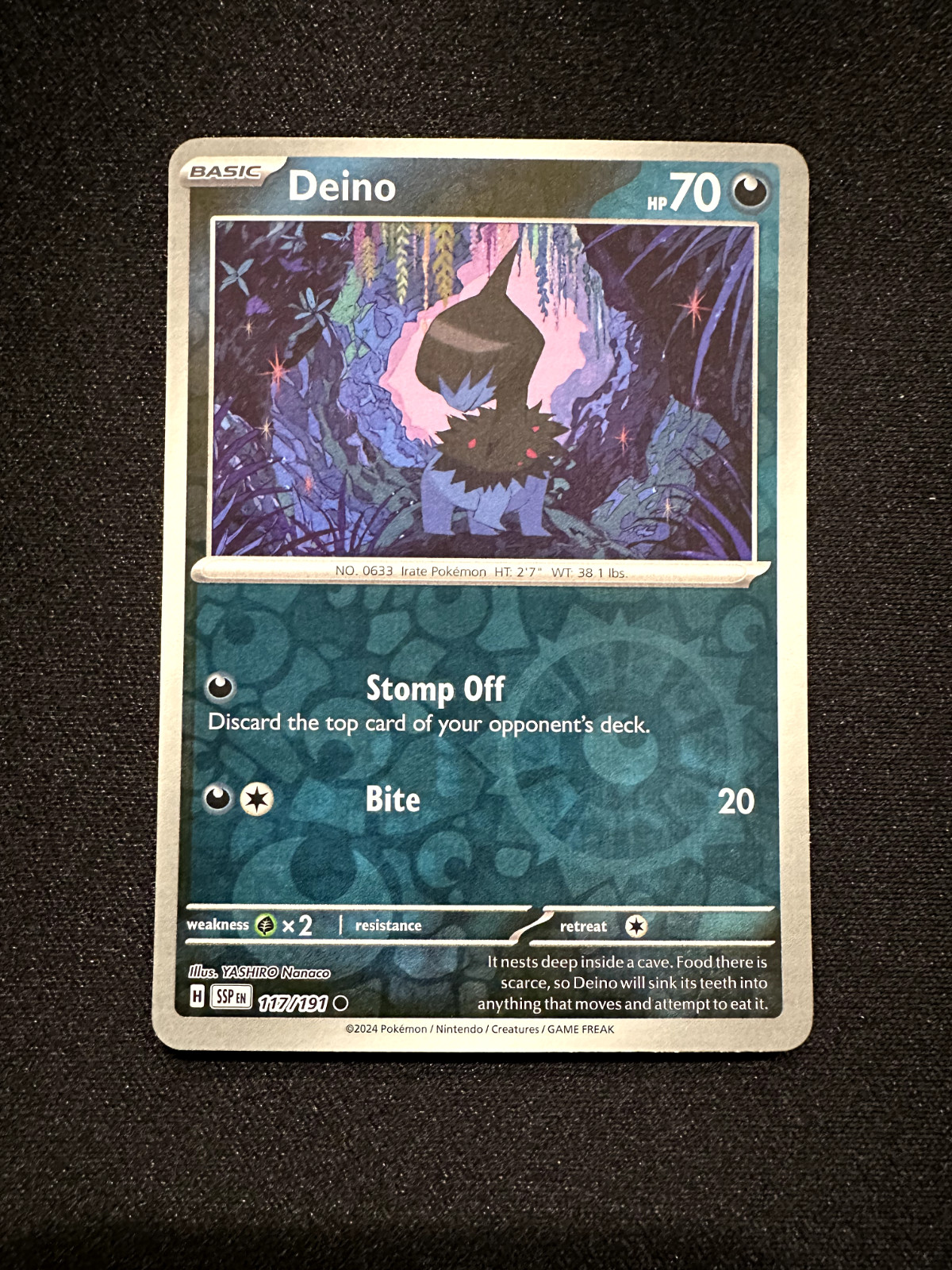 Deino 117/191 Sv08: Surging Sparks Reverse Holo - NM