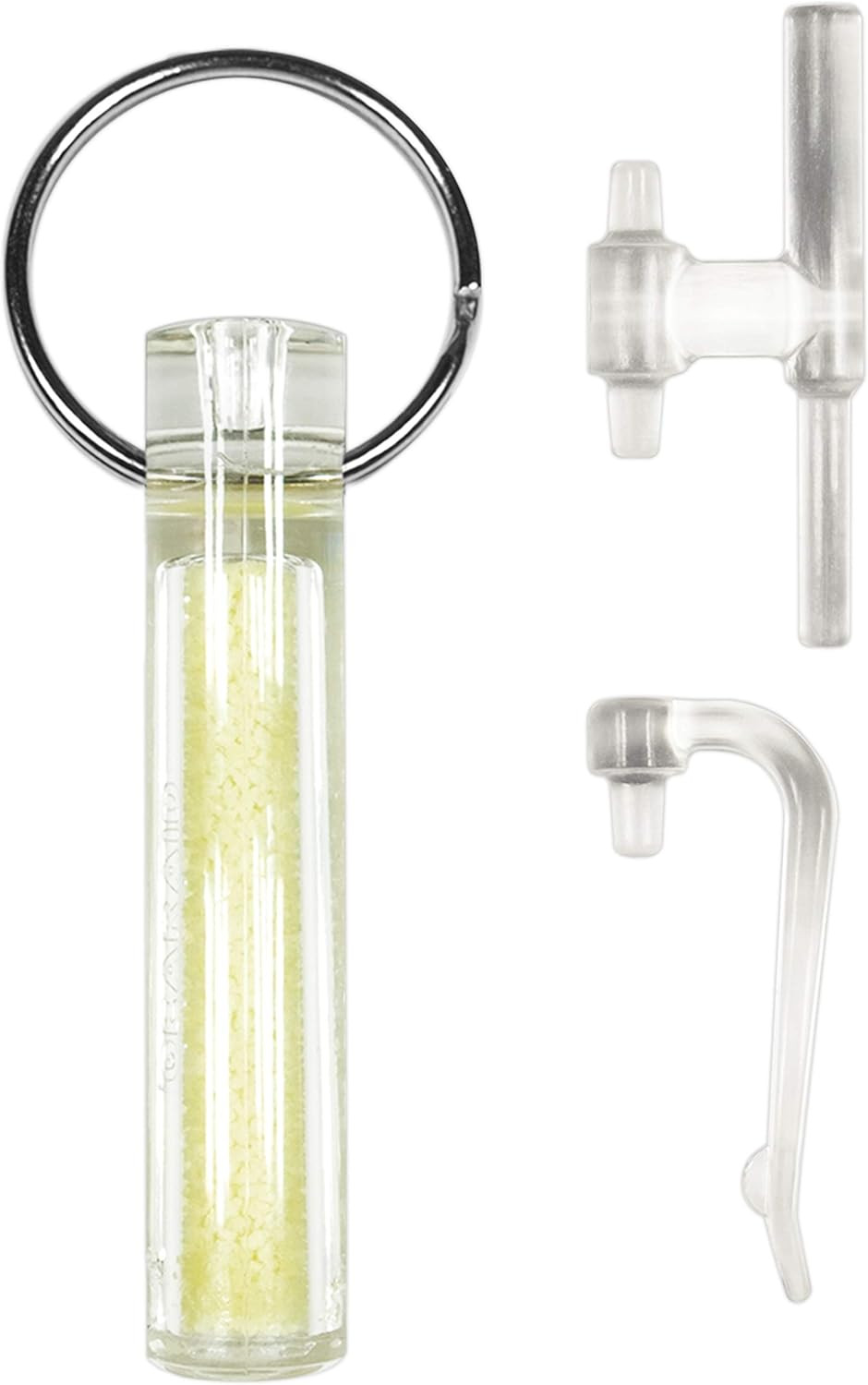 Ni Glo 2” UV Rechargeable Glowing Keychain, Glow-In-The-Dark Accessory for Keys,