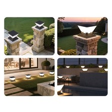 Bouchon de poteau solaire IP65 pour usage ext??rieur sur cl?tures de jardin et