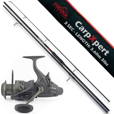 Paradox Fishing Karpfenrute CarpXpert 12ft 3,60m 3 LBS 3-teilig mit 5000 Rolle