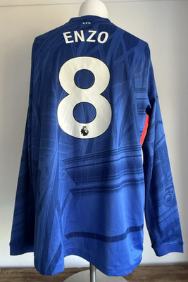 Chelsea FC Nike #8 Enzo Fernandes 2024-25 Blau Home Langarm Heimtrikot XXL