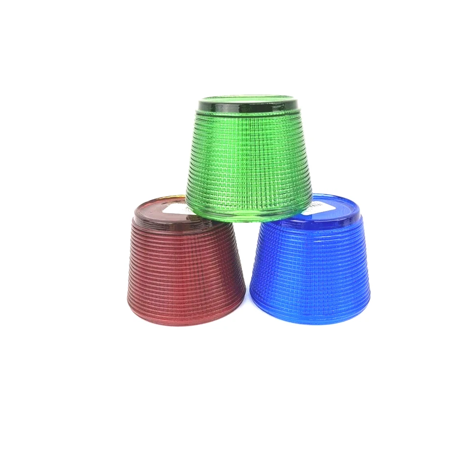 Juego de 3 candelabros votivos de vidrio rojo verde para caja y barril Foto 4 de 4