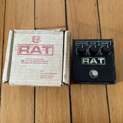1989 Woodcutter ProCo RAT Distortion Effects Pedal w/308 Chip Original Box
