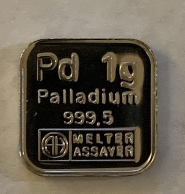 1 Gram - Switzerland - ARGOR-HERAEUS - MELTER ASSAYER - Palladium