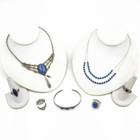 Carolyn Pollack Relios Sterling Lapis Lazuli Necklace Ring Cuff Lot of 7#S5608-1 — photo 1