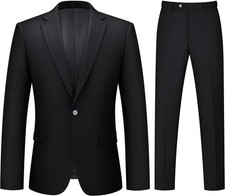 Mens Suit Suits for Men One Button Slim Fit Jacket Pants