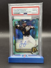 2022 Bowman Draft Termarr Johnson Aqua Lava Auto /199 PSA 10