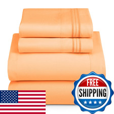 Hearth Harbor Hearth Harbor Full Xl Size Sheets - 4 Piece Bed Sheet Set Hotel