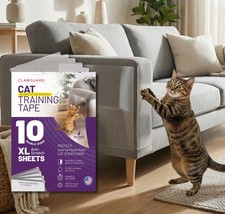 CLAWGUARD Cat Training Tape Sheets 10 XL 17x11.5" Double-Sided Anti-Scratch