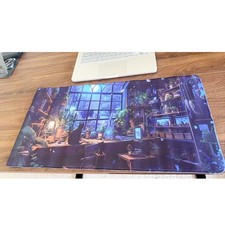 Enchanted Nighttime Plant Study Oversized Mouse Pad 23.6" X 11.5" Keyboard Mat