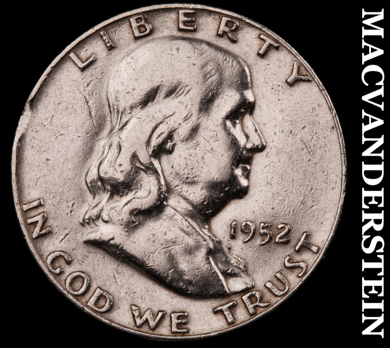 1952-D Silver Franklin Half Dollar - Scarce  Better Date  No Reserve  #M622