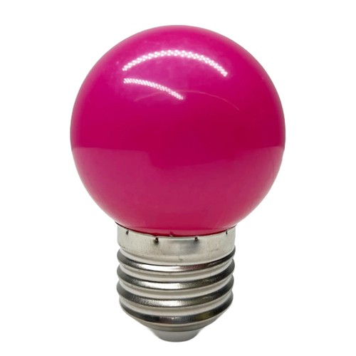 Coloured LED Light G45 Bulbs E27 B22 2W Red Yellow Blue Pink White 240V 220V - Picture 12 of 28