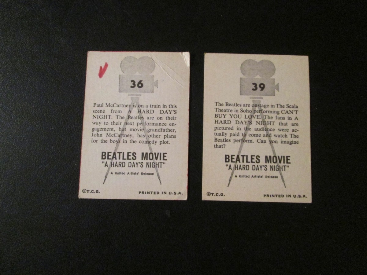 Beatles - A Hard Day's Night - Topps Trading Cards 1964