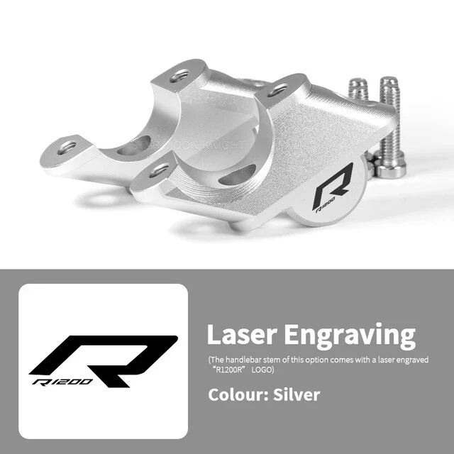 Elevador de manillar CNC para BMW R1200R LC 2015-2019 2018 soportes de abrazadera de elevación Foto 3 de 4