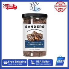 SANDERS Milk Chocolate Sea Salt Caramels Fine Chocolates 36 oz Fresh Cool Ship!