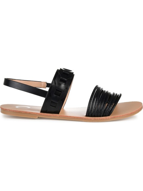 JOURNEE COLLECTION Womens Black Marisa Round Toe Slip On Slingback Sandal 7 JOURNEE COLLECTION Womens Black Marisa Round Toe Slip On Slingback Sandal 7