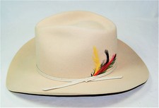 Tan Stetson Western Hat Pony Express Pure Wool USA - New - Batsakes - SIZE 7