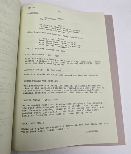 AIRPORT 1975 / Don Ingalls 1974 Screenplay, air disaster film sequel - Picture 9 of 13
