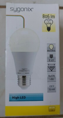 2x LED EEK: A+ (A++ - E) Sygonix E27 Leistung: 9,5 W
