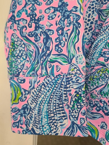 New Lilly Pulitzer Skipper Popover UPF 50+ Lilac We Mermaid It Large (06011C) - Picture 3 of 8