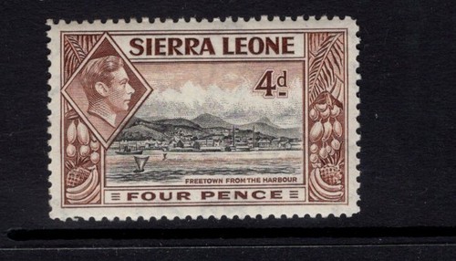 Sierra Leone 1938 KGVI 4d Freetown from Harbor MNH - 3 SG 193 Sc 178 - Bild 1 von 2