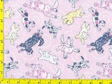 Happy High Jumping Puppies en rosa por yarda CANDOG07305
