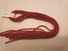 Authentic German Metal Bullion SM. Crinkle Wire Tinsel Red Christmas Ornament