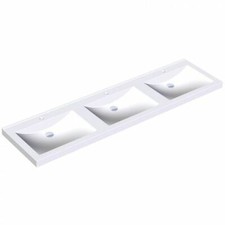 Franke Sink Miranit Quadro Triple 2100mm Basin Wash Trough White Art 2000090015