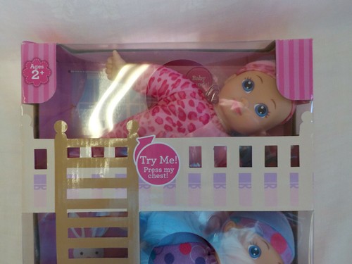 New Adventures Sweet Twins Baby Dolls Boy & Girl NIB Baby Sounds 9.5" Long 2018 - Picture 3 of 12