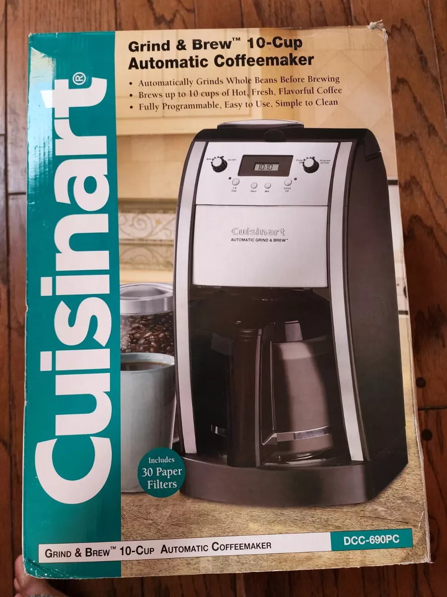 Cuisinart Grind Brew 10-cup Automatic Coffee Maker DCC-690 PC Black BRAND  NEW