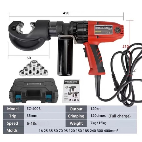Elektrische Hydraulikzange für Kupfer Aluminium Draht Crimpklemme steckbar EC- - Bild 7 von 9