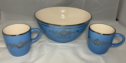 Disneyland Club 33 Tom & Jerry Bowl With 2 Cups Blue - 第 1/11 張圖片