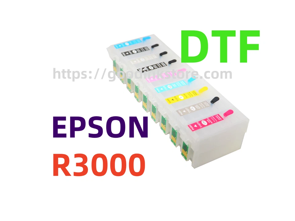 Empty Refillable Ink Cartridge R3000 Printer T157 157 DTF Printing ARC chip - Image 2 of 3
