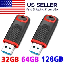 2 Pack USB 3.0 Flash Drive Memory Stick Thumb Pen Drives Flash 32GB 64GB 128GB
